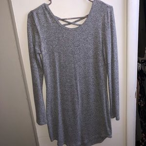 Gray long sleeve dress
